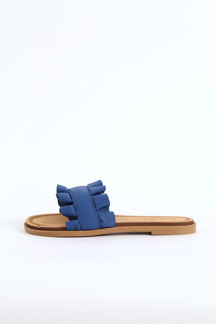Ruffled Sandal - Blue