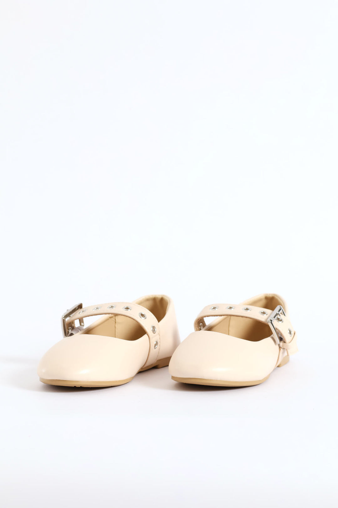 Girls Eyelet Mary Jane Pump - Cream
