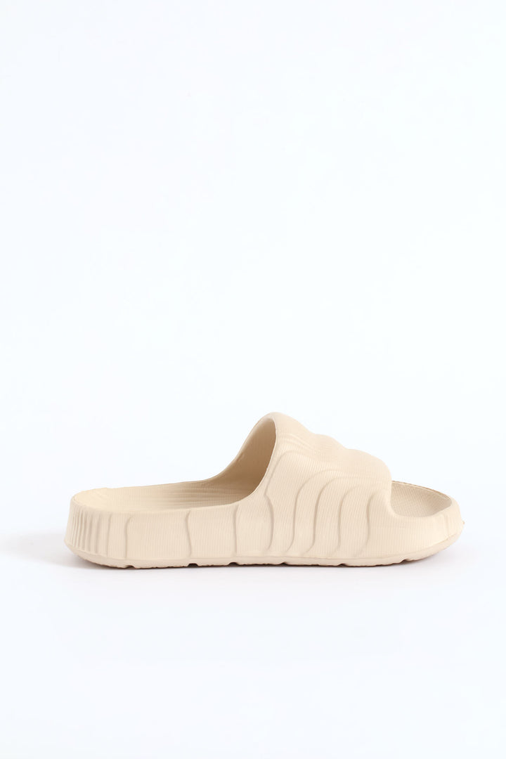 Boys 3D Moulded Slide - Taupe