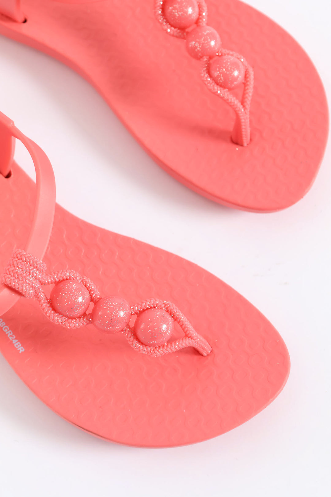 Girls Slingback Thong Sandal - Coral