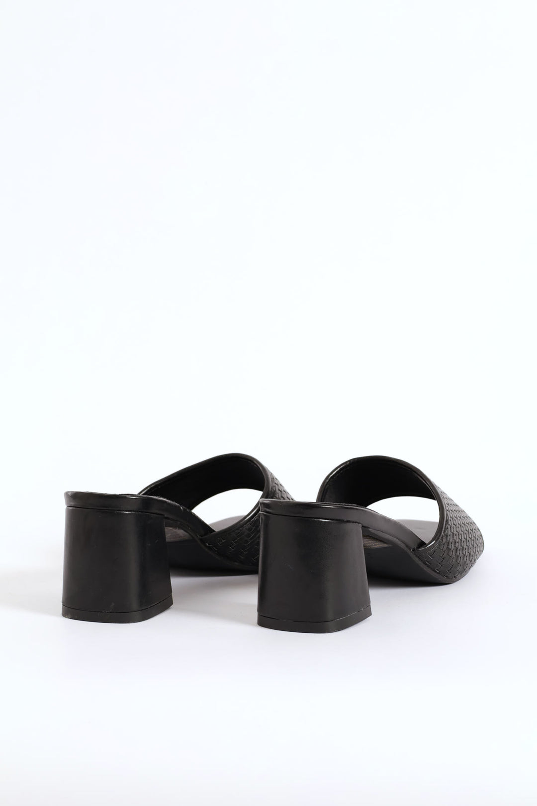 Weave Band Mule Heel - Black