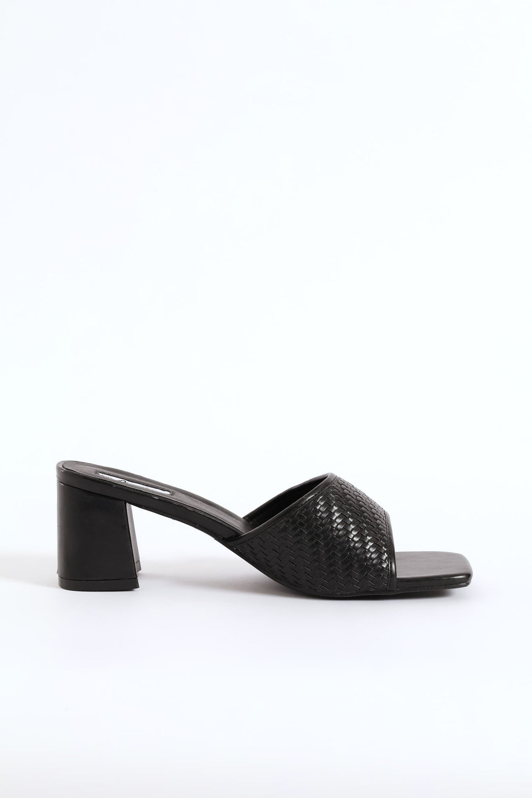 Weave Band Mule Heel - Black