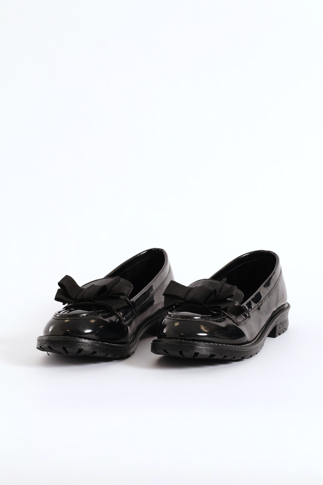 Girls Bow Penny Moccasin - Black