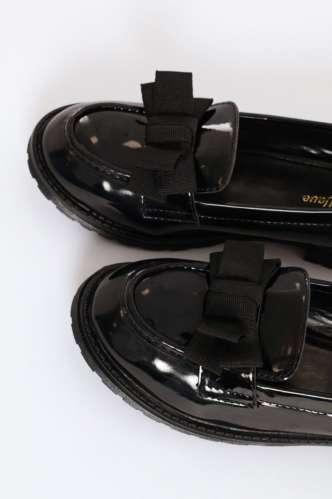 Girls Bow Penny Moccasin - Black