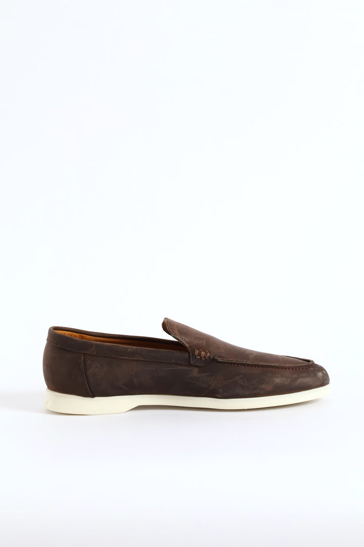 Leather Smart Casual Loafer - Chocolate