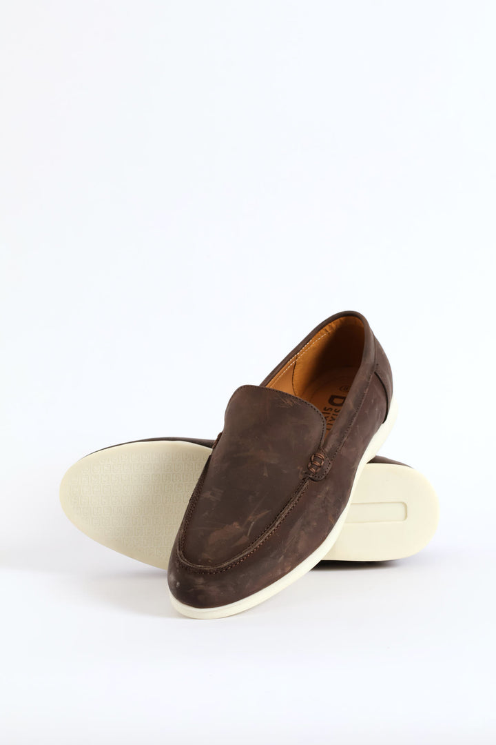 Leather Smart Casual Loafer - Chocolate