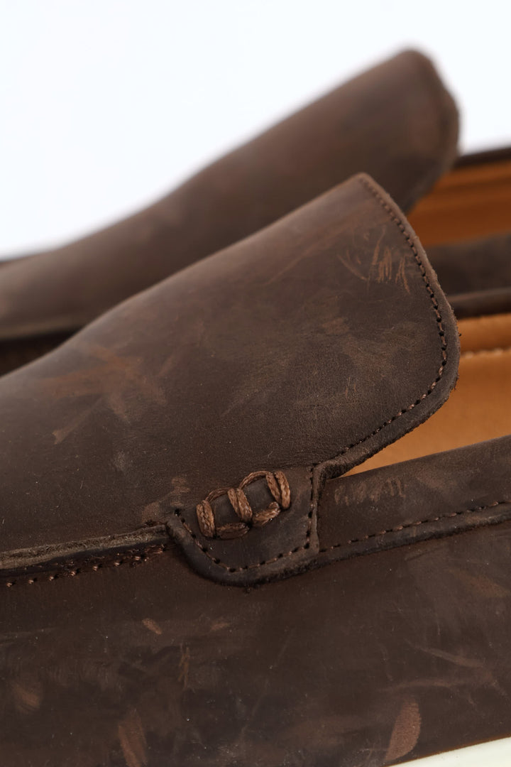 Leather Smart Casual Loafer - Chocolate