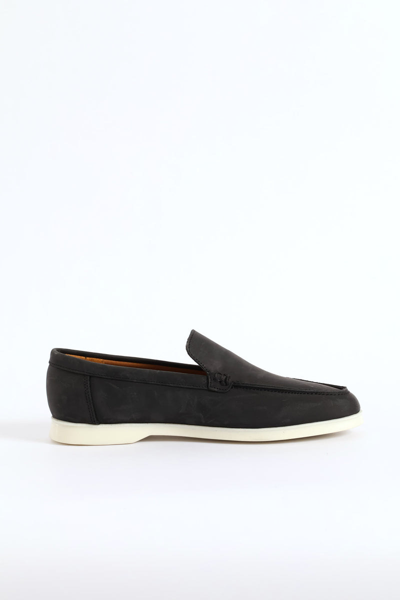 Leather Smart Casual Loafer - Black