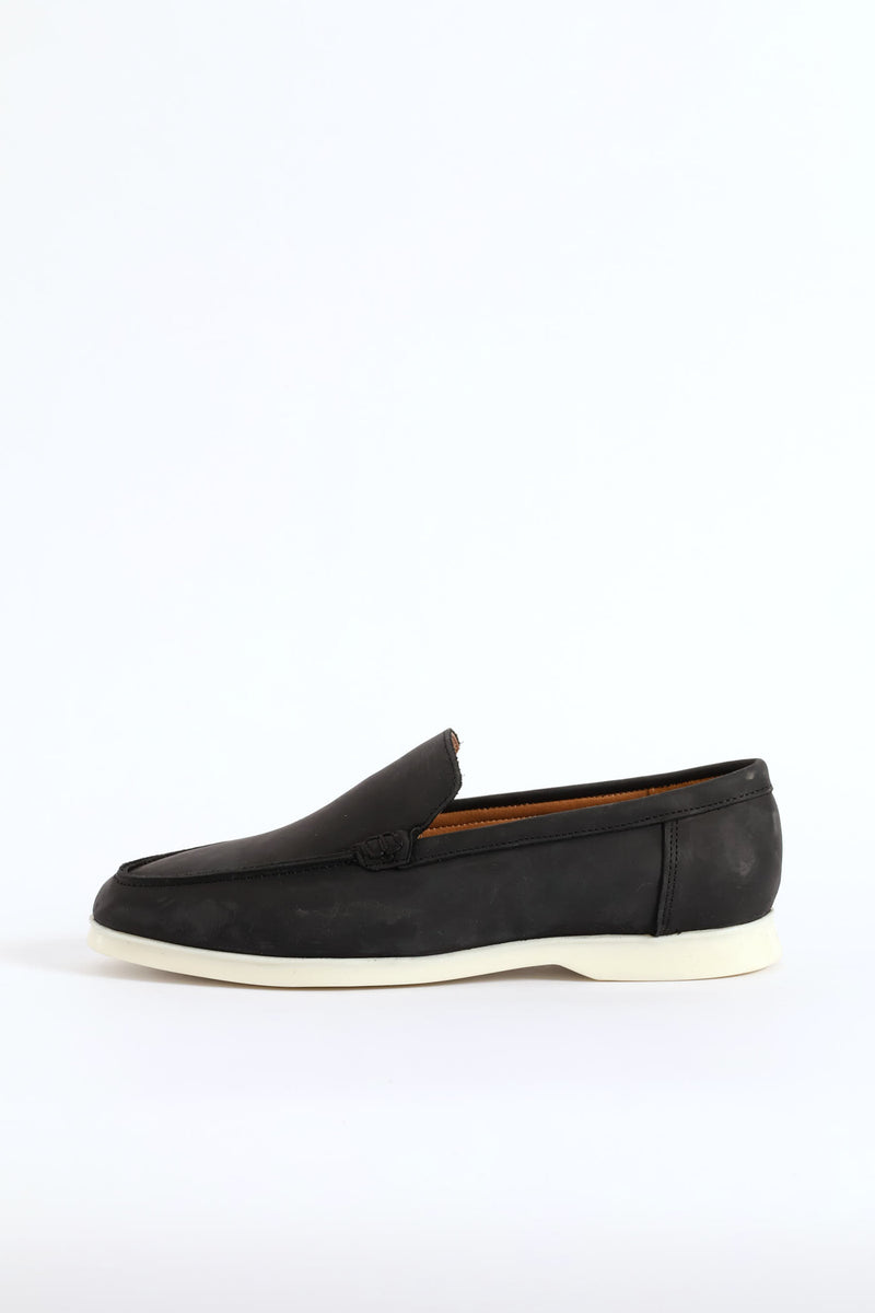 Leather Smart Casual Loafer - Black