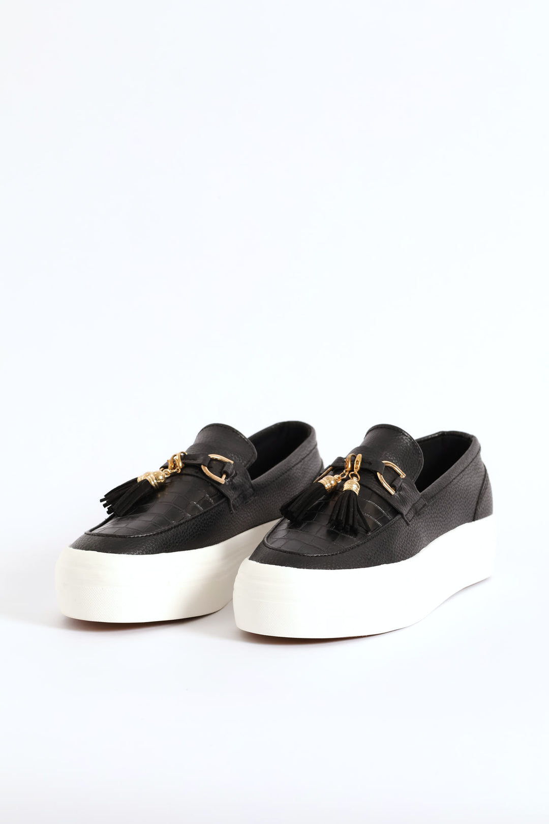 Penny Mock Slip On Sneaker With Detachable Tassels - Black