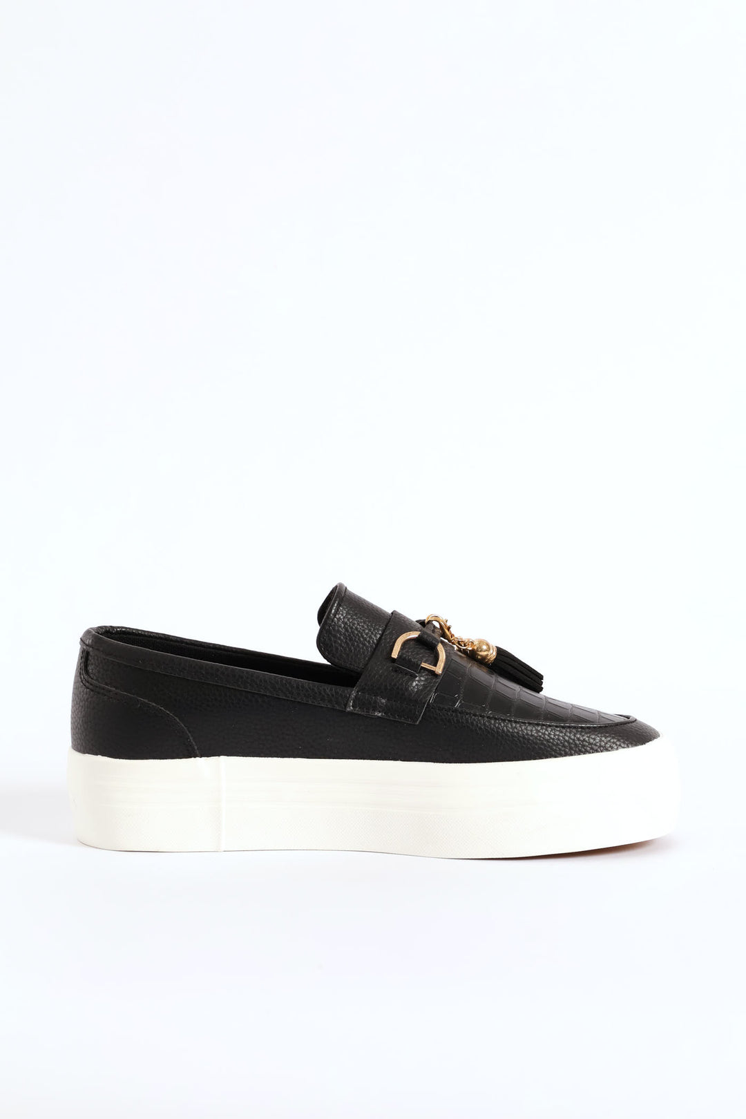 Penny Mock Slip On Sneaker With Detachable Tassels - Black
