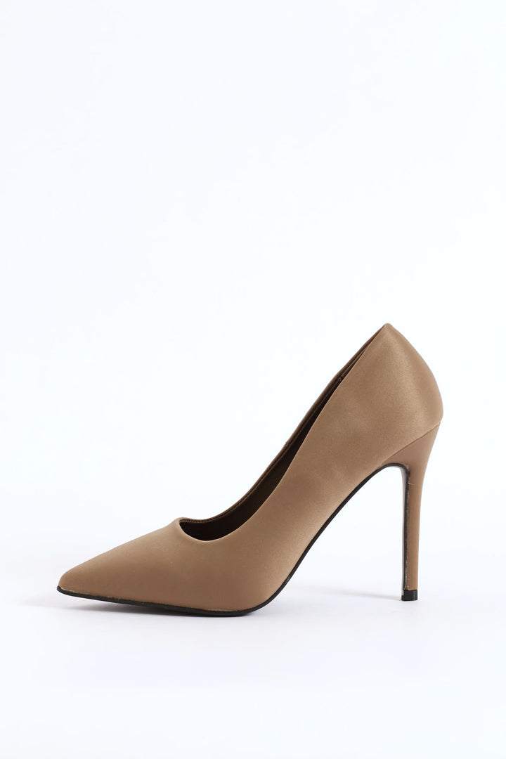 Stiletto Court Heel - Stone