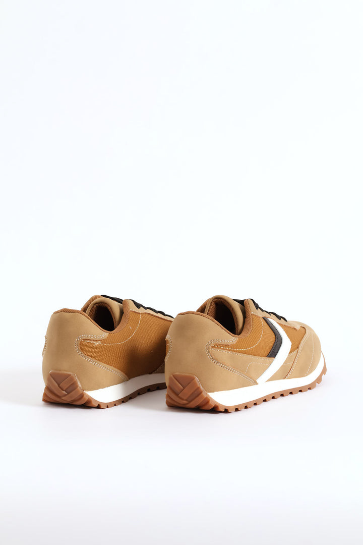 Boys Retro Sneaker - Brown