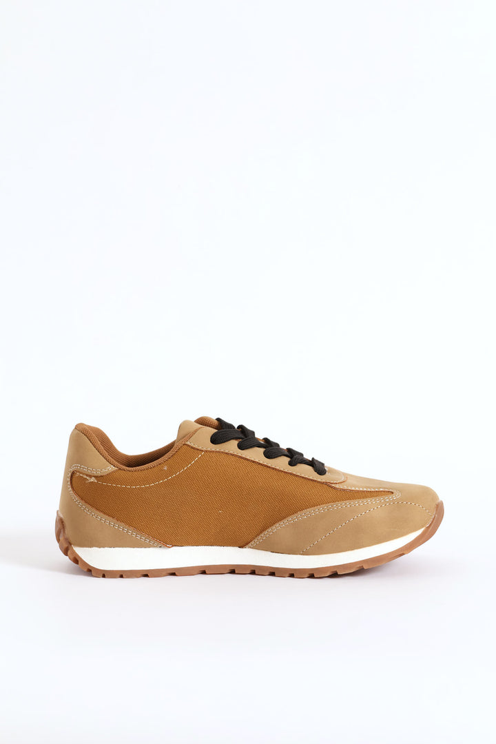 Boys Retro Sneaker - Brown