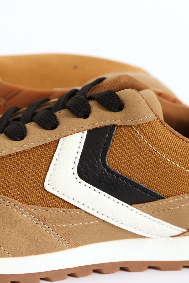 Boys Retro Sneaker - Brown