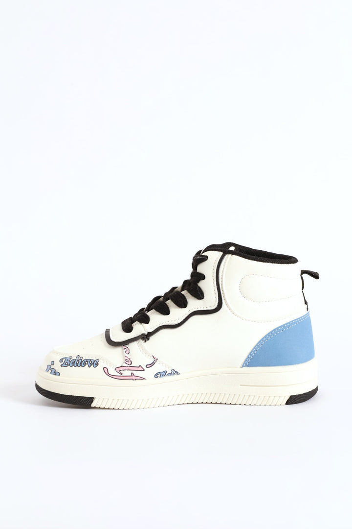 Girls Graffiti Hitop Sneaker - Multi
