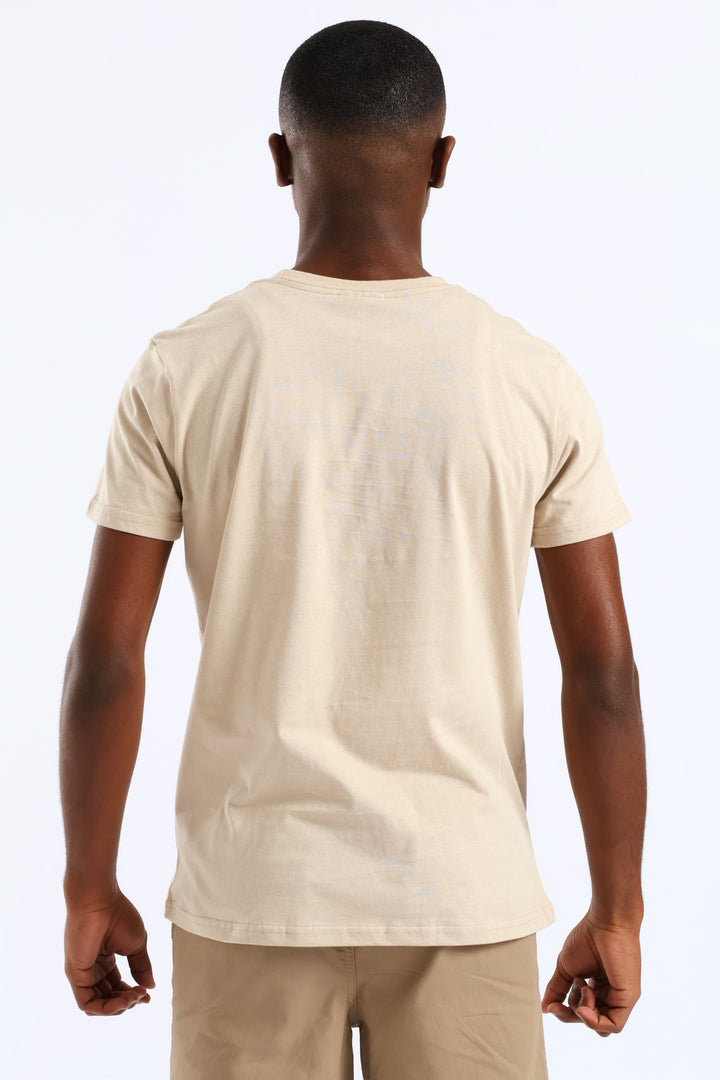 Boys Skate Roll Print Tee - Stone