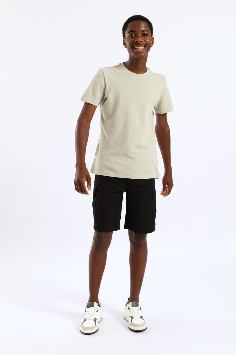 Boys Pique T-Shirt - Olive