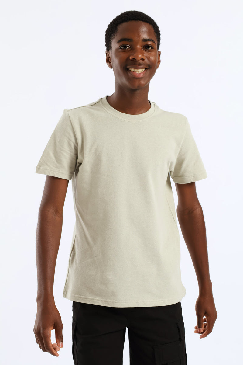 Boys Pique T-Shirt - Olive