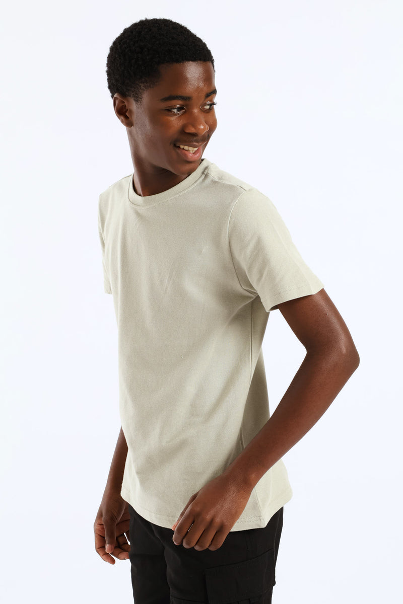 Boys Pique T-Shirt - Olive