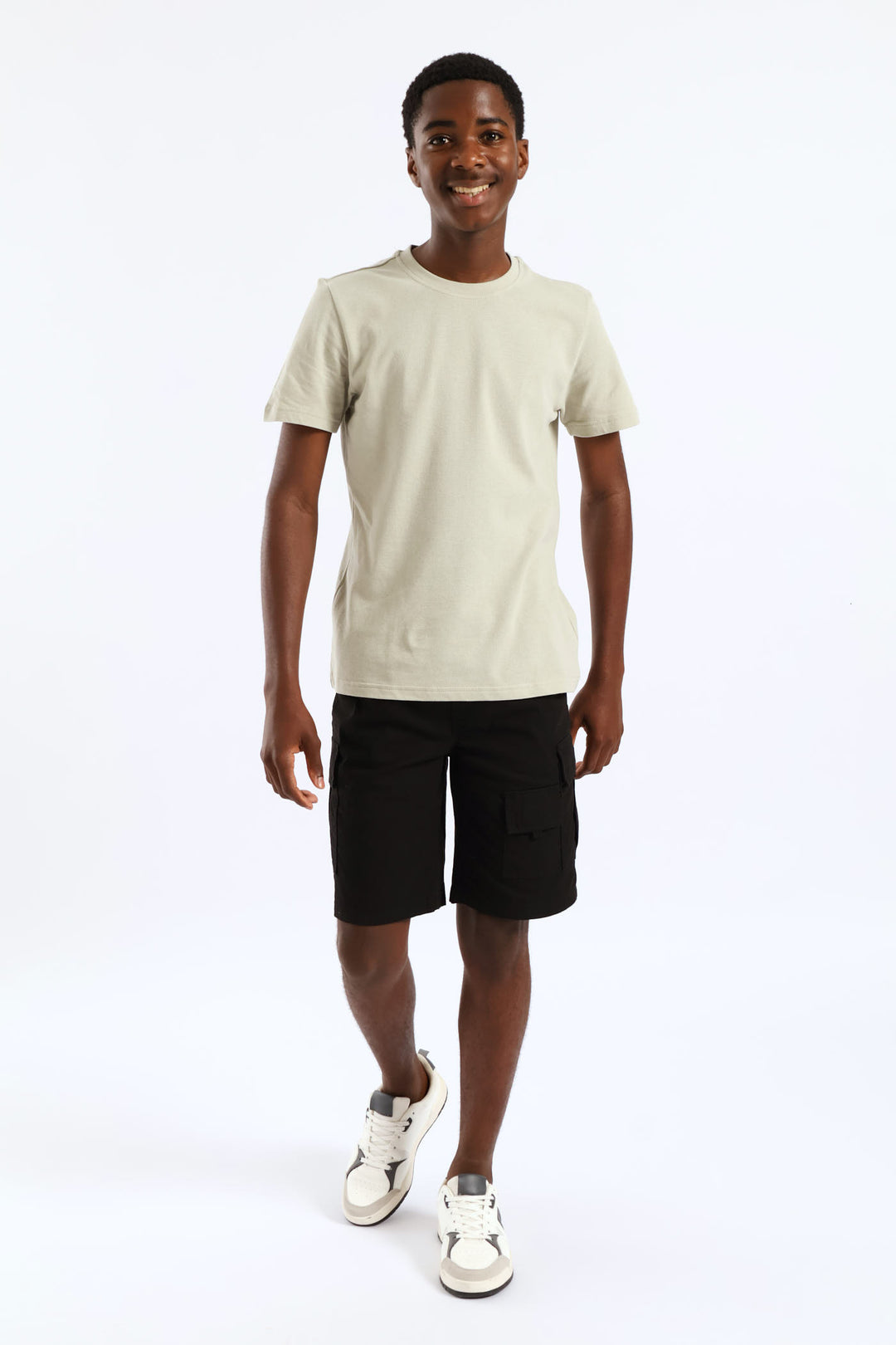Boys Ripstop Cargo Short - Black