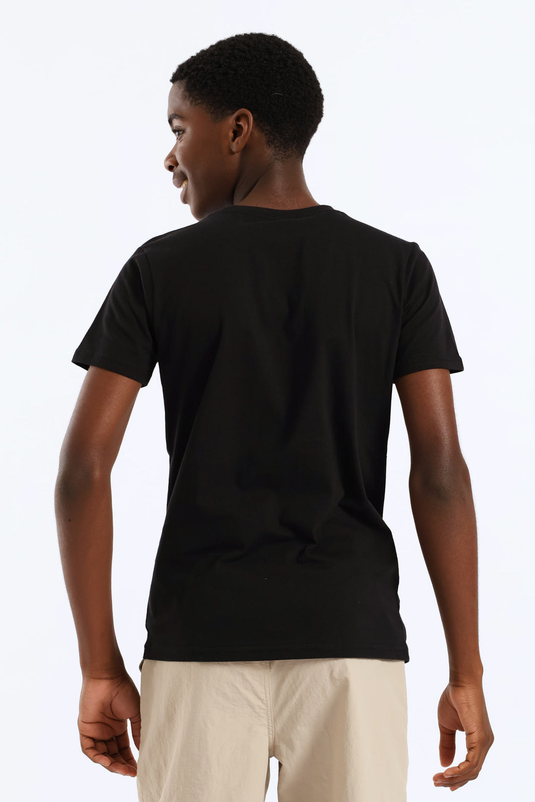 Boys Graffiti Teddy Print Tee - Black