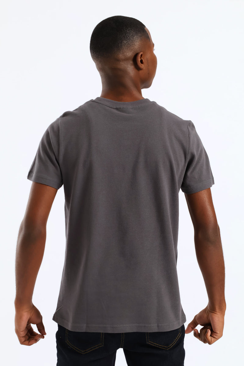 Boys Pique T-Shirt - Charcoal