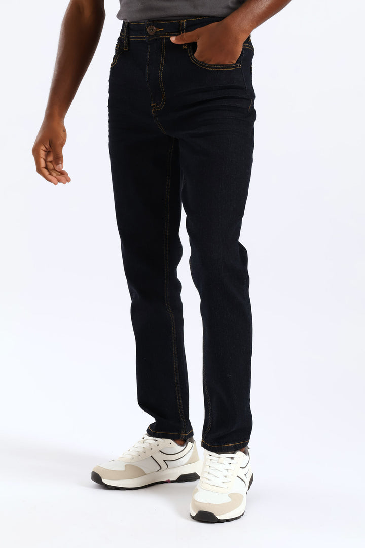 Boys Raw Denim Straight Jean - Blue