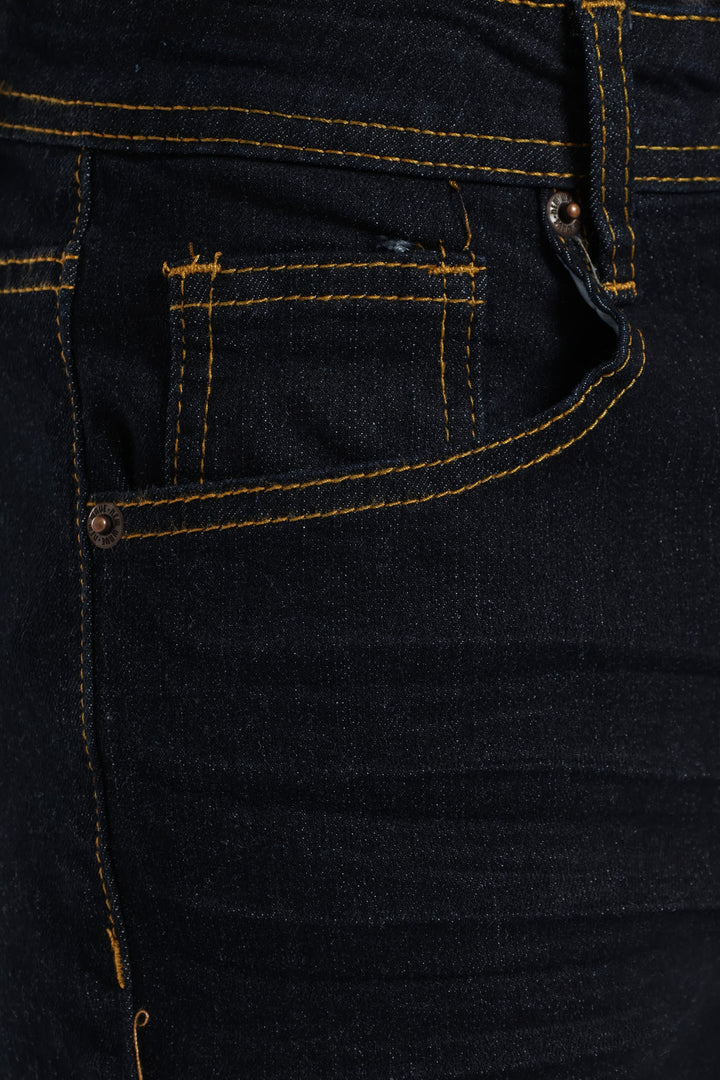 Boys Raw Denim Straight Jean - Blue