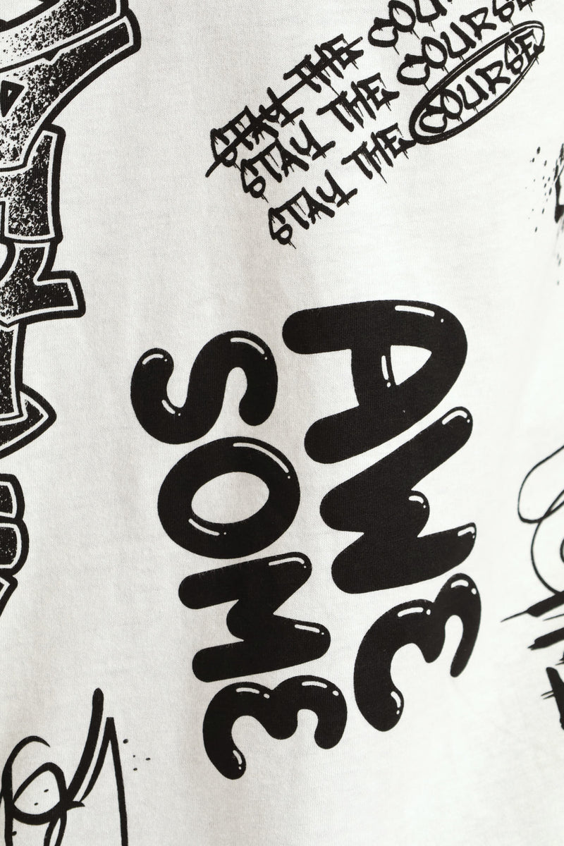 Boys Bronx Graffiti T-Shirt - Ivory