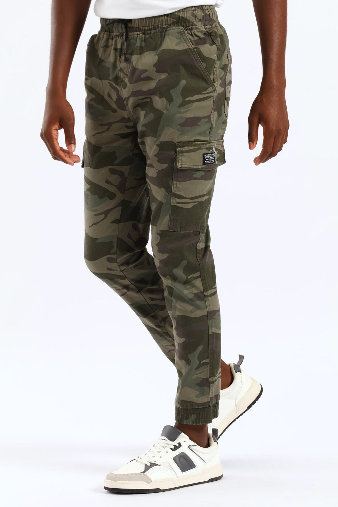 Boys Camo Print Cargo Jogger - Fatigue
