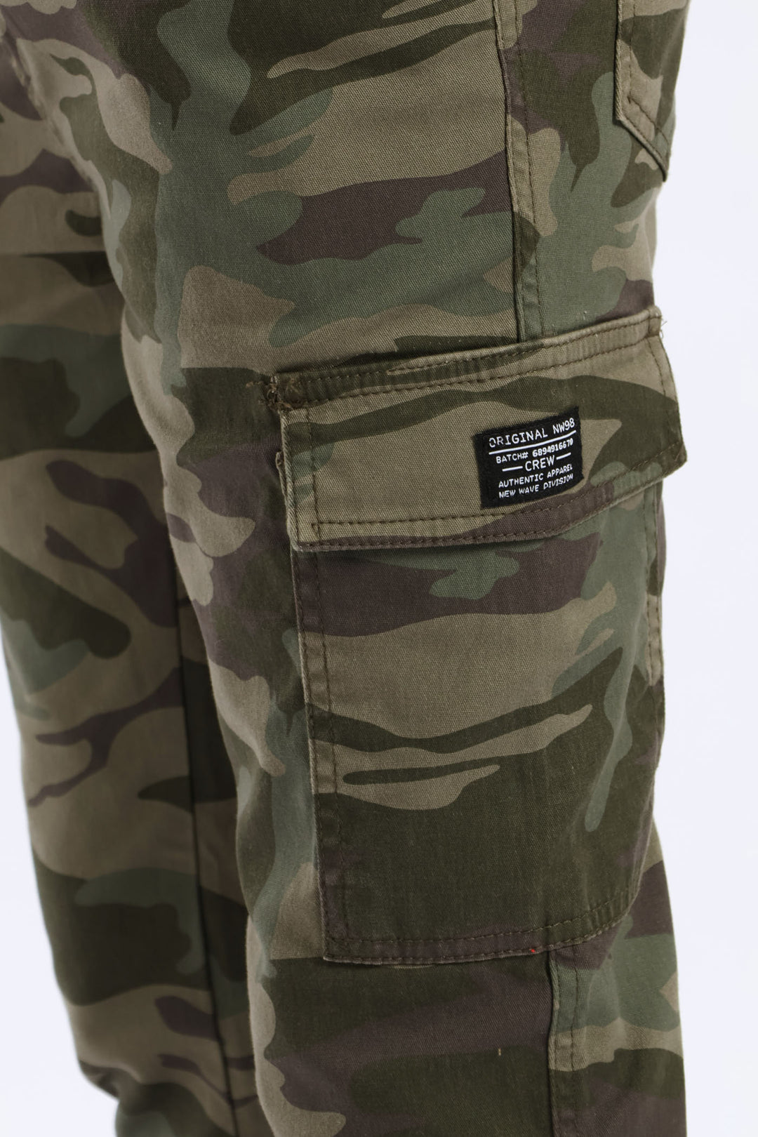 Boys Camo Print Cargo Jogger - Fatigue