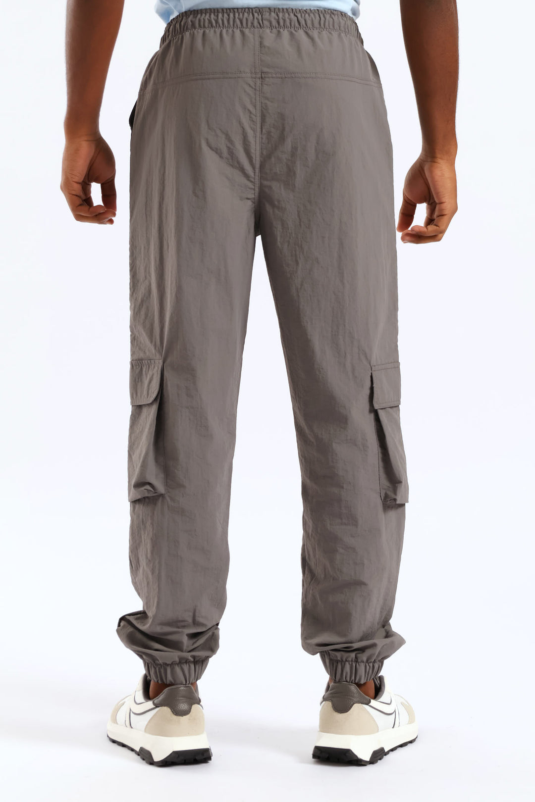 Boys Taslon Cargo Jogger - Grey