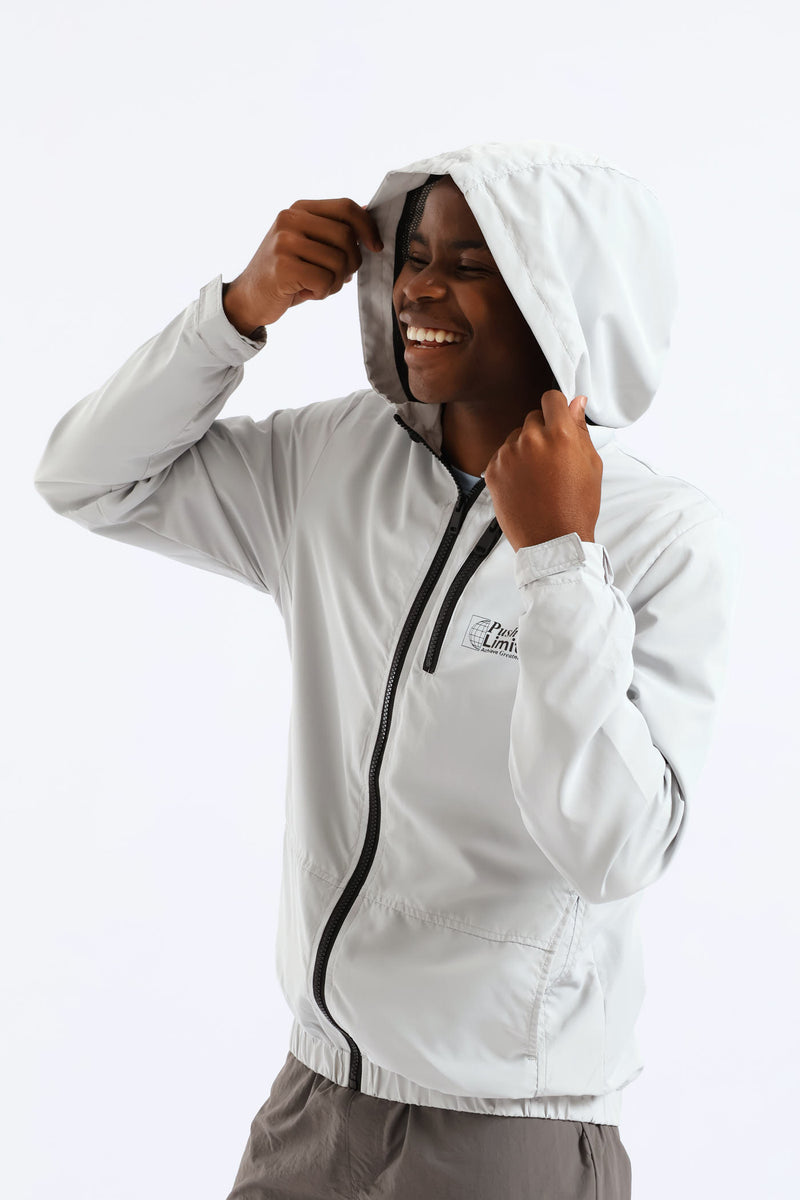 Boys Zip Windbreaker - Ice Grey
