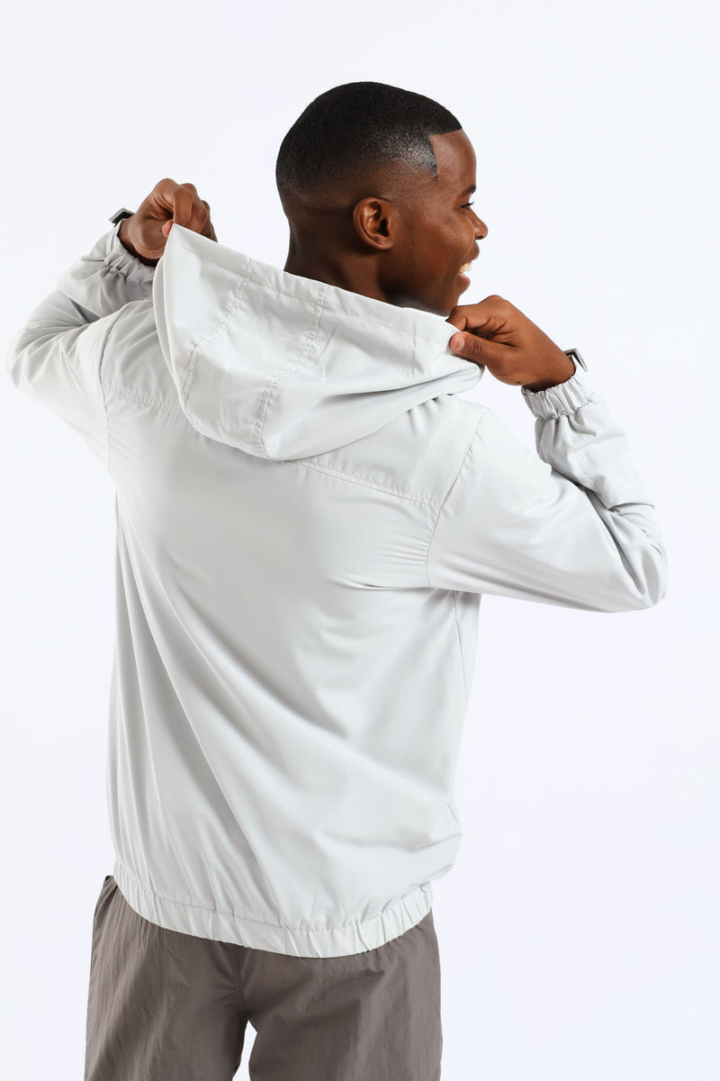 Boys Zip Windbreaker - Ice Grey