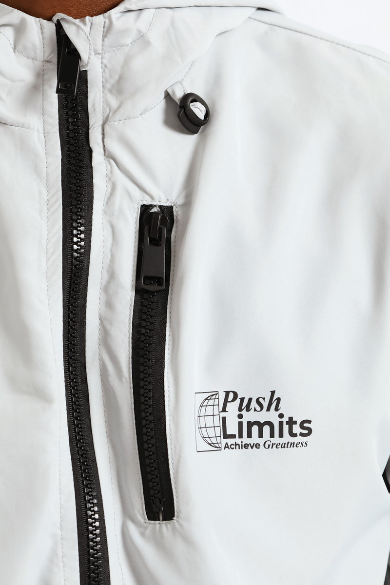 Boys Zip Windbreaker - Ice Grey