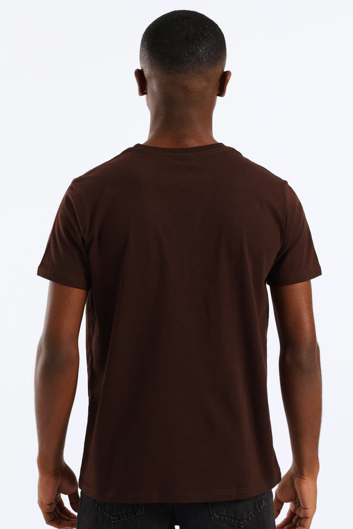 Boys Skater Print Tee - Brown