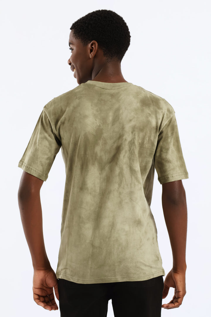 Boys Spectra Dye Palm Oversized T-Shirt - Olive