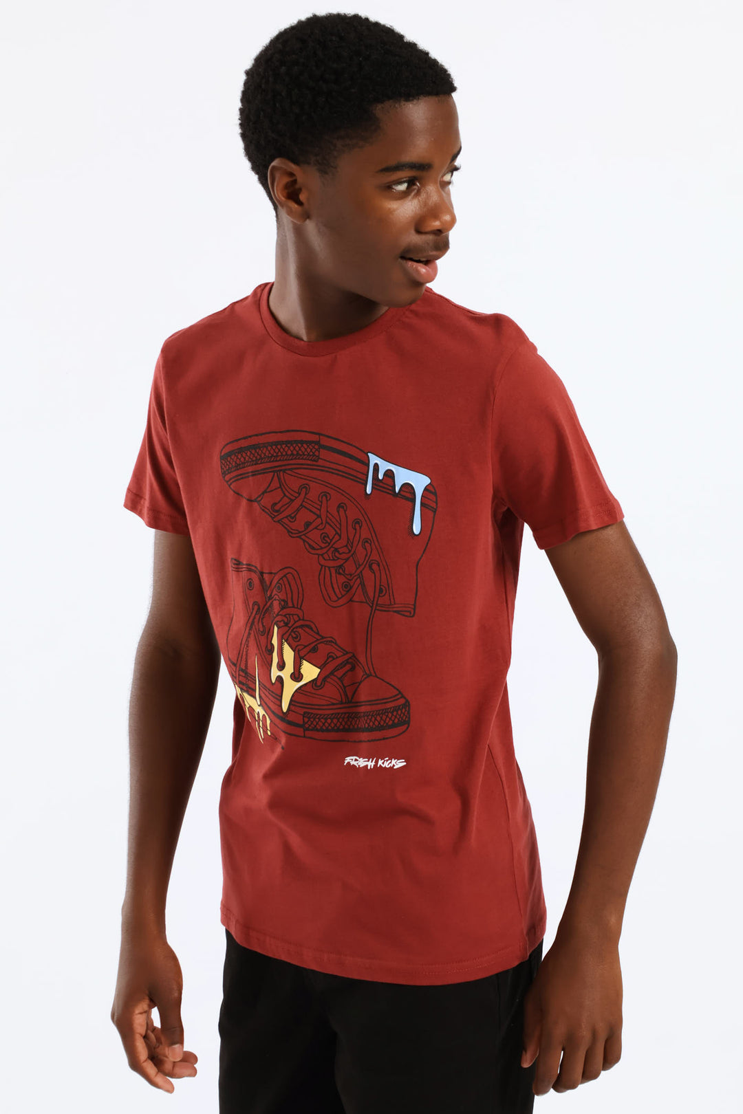 Boys High Tops Print Tee - Rust