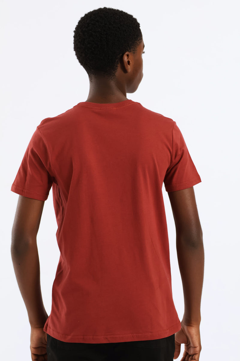 Boys High Tops Print Tee - Rust