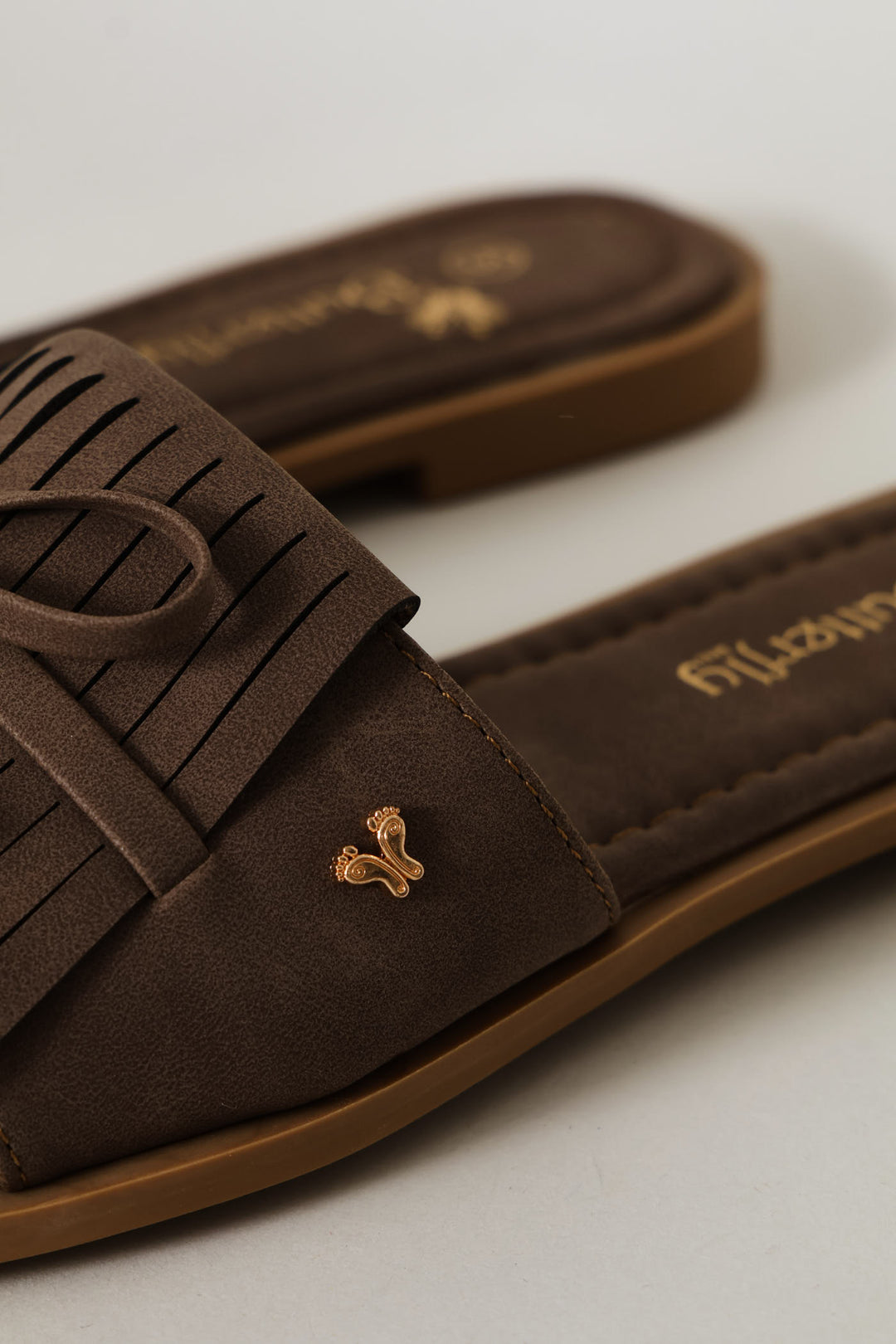 Fringed Sandal - Chocolate