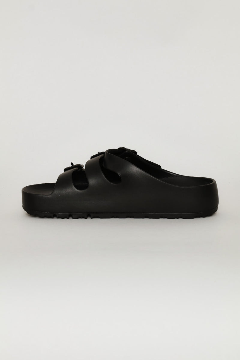 Tripple Strap Sandal - Black