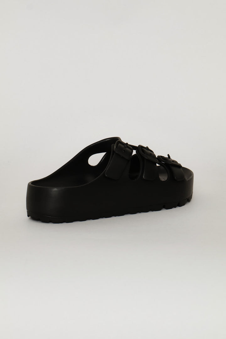 Tripple Strap Sandal - Black