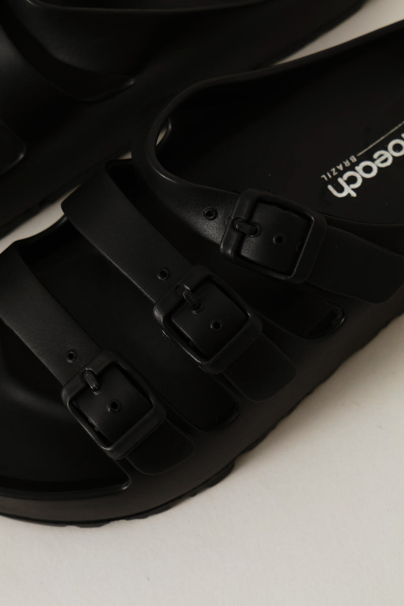 Tripple Strap Sandal - Black