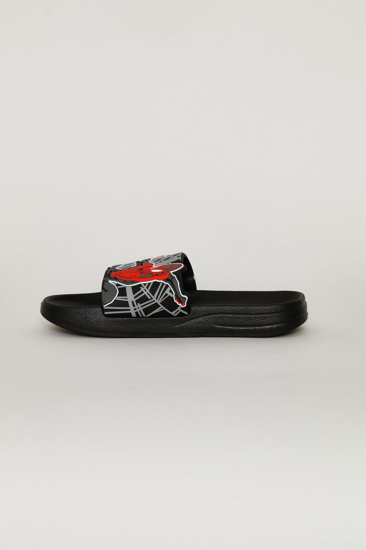 Boys Spiderman Pool Slide - Black