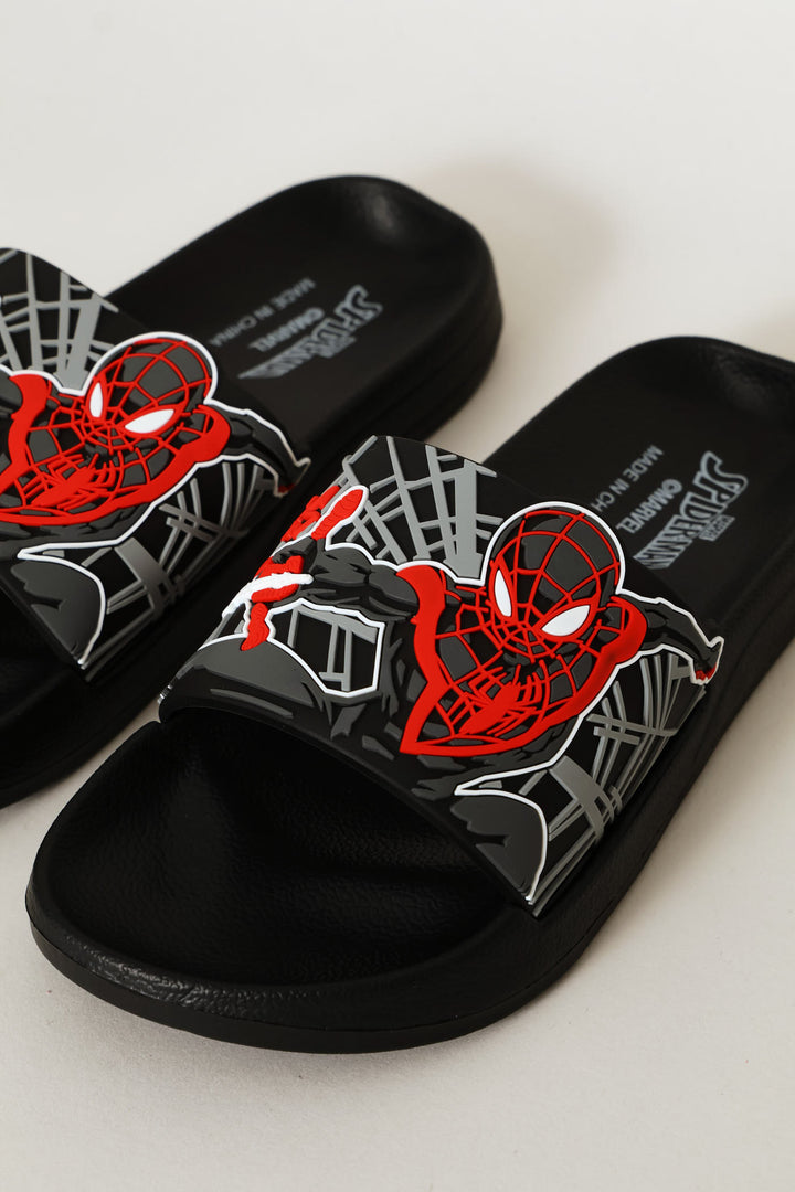 Boys Spiderman Pool Slide - Black