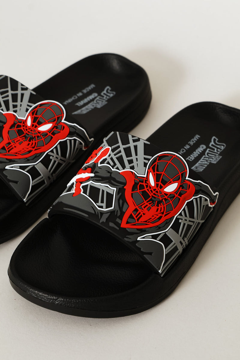 Boys Spiderman Pool Slide - Black