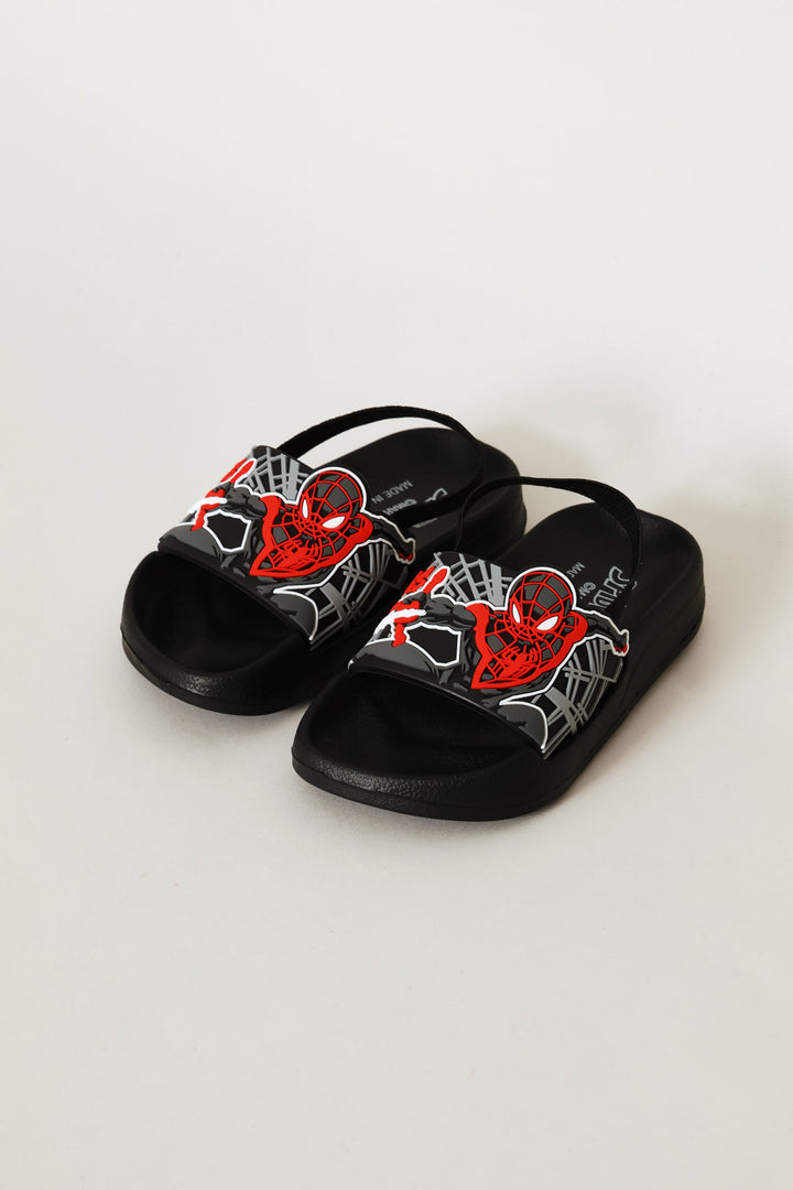 Pre-Boys Spiderman Pool Slide - Black