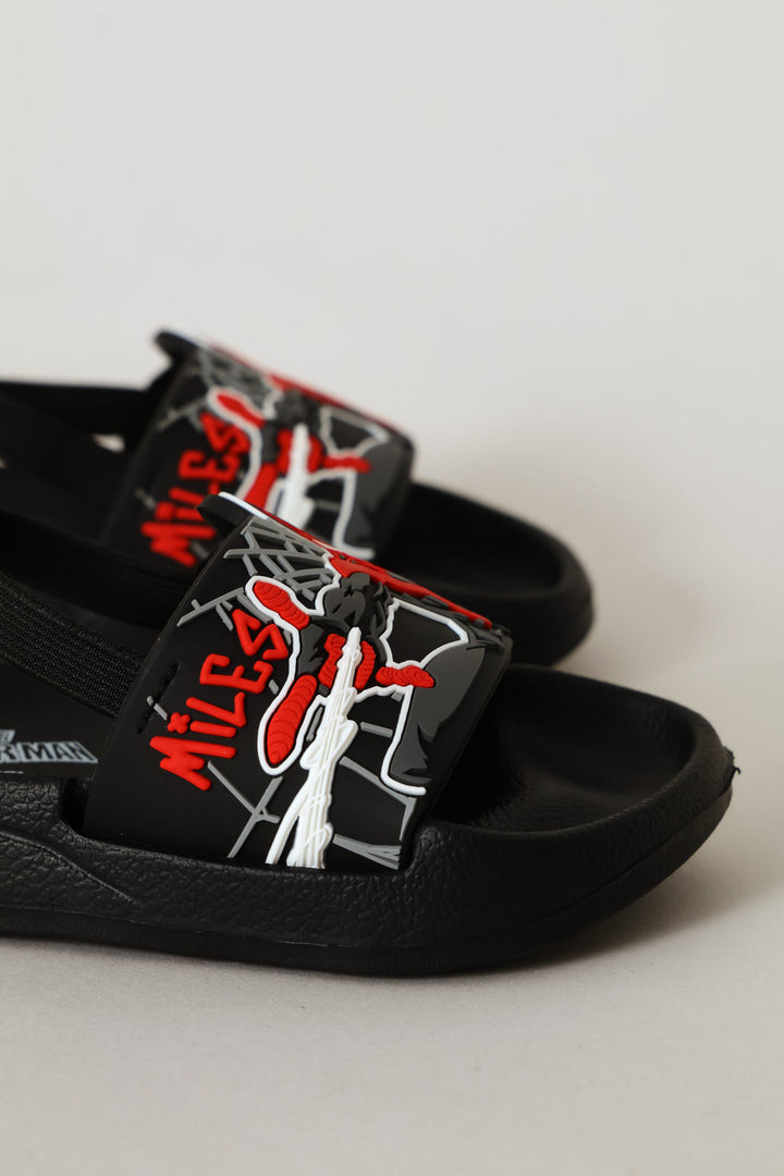 Pre-Boys Spiderman Pool Slide - Black