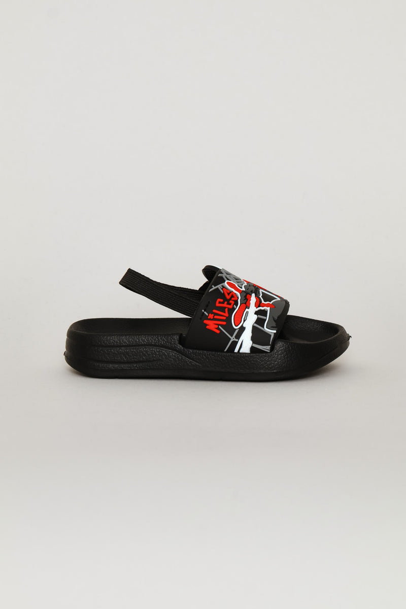 Pre-Boys Spiderman Pool Slide - Black